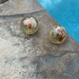 Beach-Themed Resin Paperweightsshells from Hawaii resin earrings